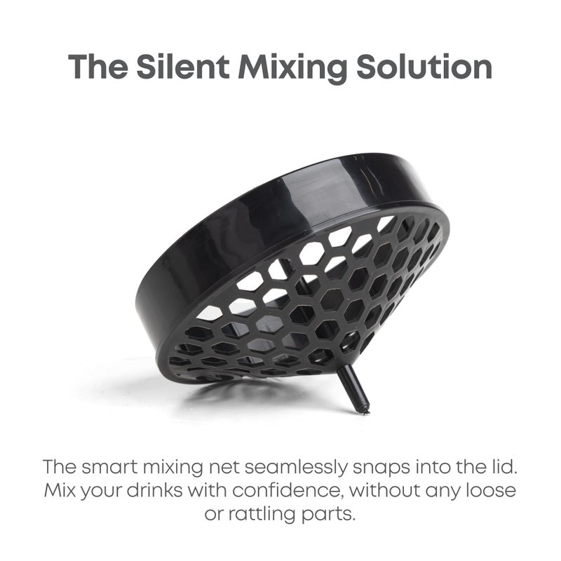 Smartshake O2GO ONE Plastic Protein Shaker Bottle 800 ml | 27 oz - Leakproof Screw-on Lid - BPA Free â€“ Unisex - Light Pink - Image 5