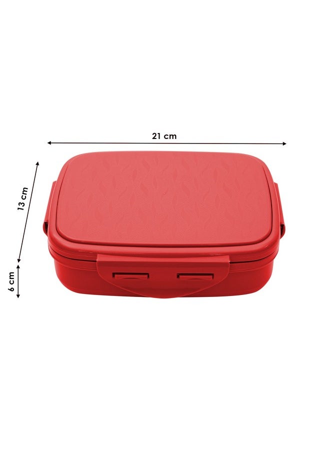 JAYPEE JAYPEE Stainless Steel Insulated Lunch Box Wavesteel Jr. Red, 500 ml, Airtight Tiffin Box for School Kids |Spillproof with Silicon Seal |Food Grade | BPA Free  - Image 4