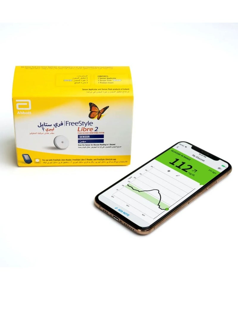 Abbott - New FreeStyle Libre 2 System, With The Ability Ao Connect The Sensor To The Mobile Application, Measures Blood Sugar Without Tingling And Without Pain - Image 1