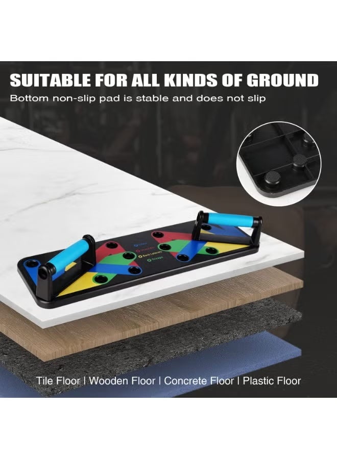 VELVETCOVE 9-in-1 Push Up Board Home Workout Equipment – Multi-Functional Pushup Bar System for Chest, Arms, Shoulders, Back, Strength Training & Fat Burn - Image 2