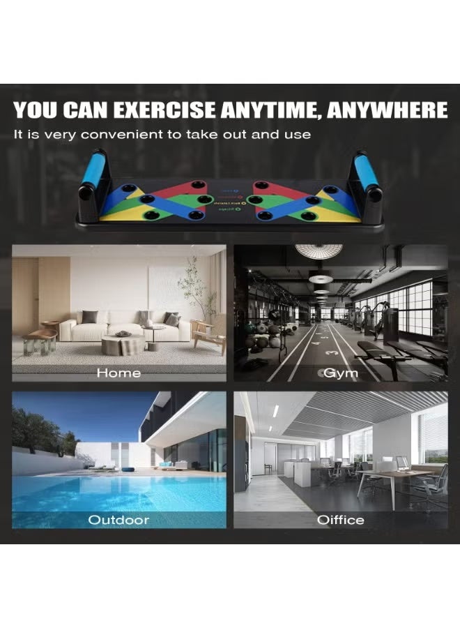 VELVETCOVE 9-in-1 Push Up Board Home Workout Equipment – Multi-Functional Pushup Bar System for Chest, Arms, Shoulders, Back, Strength Training & Fat Burn - Image 3