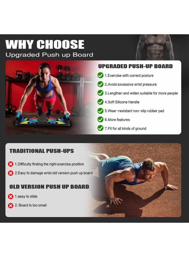VELVETCOVE 9-in-1 Push Up Board Home Workout Equipment – Multi-Functional Pushup Bar System for Chest, Arms, Shoulders, Back, Strength Training & Fat Burn - Image 4