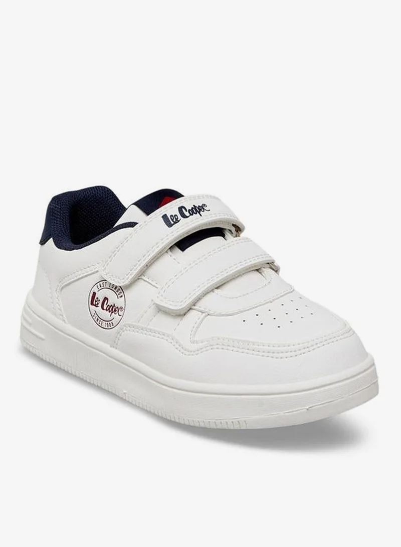 لي كوبر Boys Panelled Hook & Loop Ankle School Sneakers