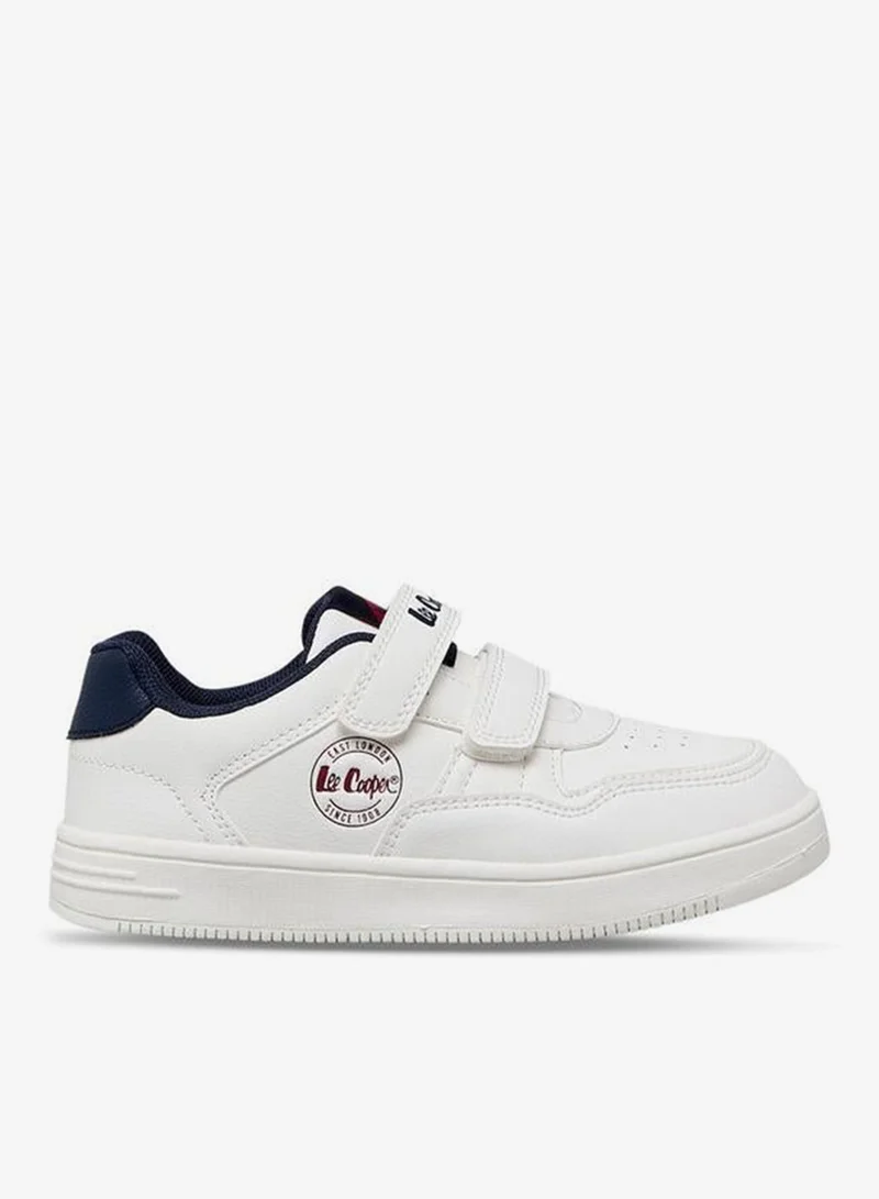 لي كوبر Boys Panelled Hook & Loop Ankle School Sneakers