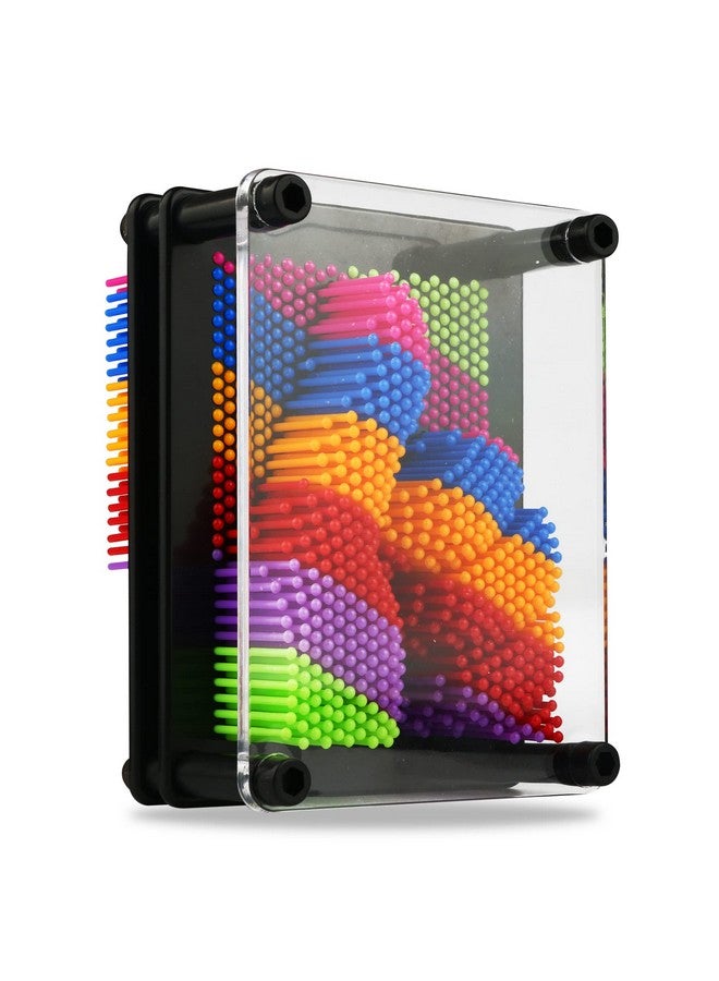 LXS 3D Pin Art Board Toy Colourful Plasic Board Size(3.75 X 5 Inches) Classic Pin Impression Art Toys Sculpture For Children Kids - Image 2