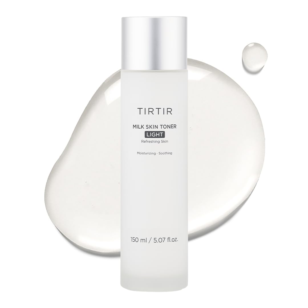 TIRTIR Milk Skin Rice Toner Light | Instant Hydration with 4% Niacinamide, Pantenol, Lightweight, Pore-Tightening, Vegan, Acne-Prone, Oily Skin, Fungal Acne Safe, Korean Skin Care, 5.07 Fl Oz