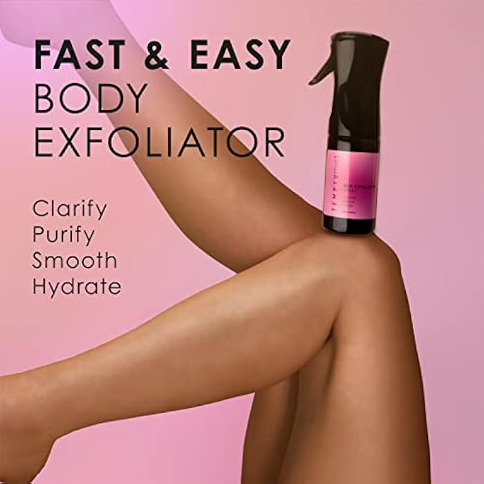 TEMPTU Mist BHA Exfoliator Spray Set or Refill, 5% Willow Bark, Natural Alternative to Salicylic Acid for Body, Back & Face, Pre Tan Skin Prep, Hydrating Facial Toner & Deluxe Continuous Sprayer - Image 4