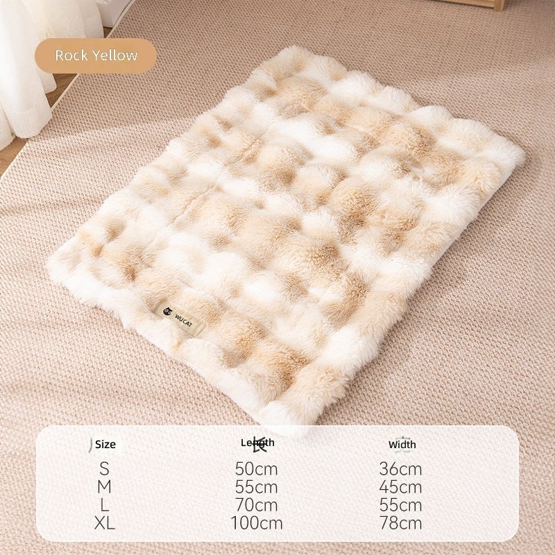 Plush Pet Bed Mat for Dogs and Cats, Warm Winter Blanket, Soft Faux Fur Cushion - Image 1