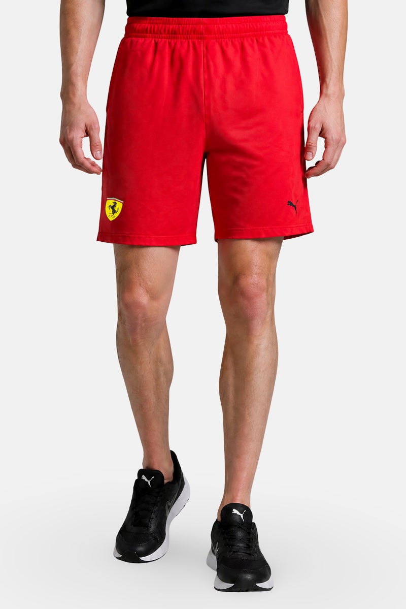 Puma x Scuderia Ferrari Men Sportswear Fit Brand Logo Outdoor Shorts, Red - Image 1