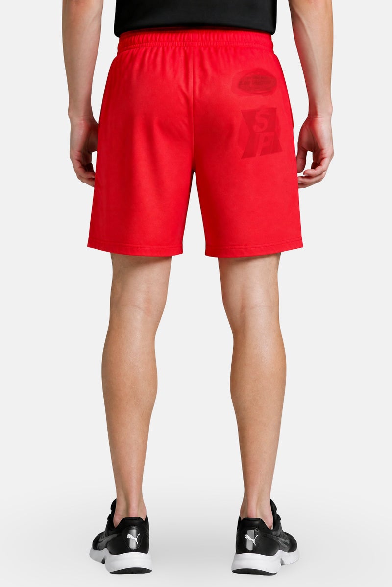 Puma x Scuderia Ferrari Men Sportswear Fit Brand Logo Outdoor Shorts, Red - Image 3