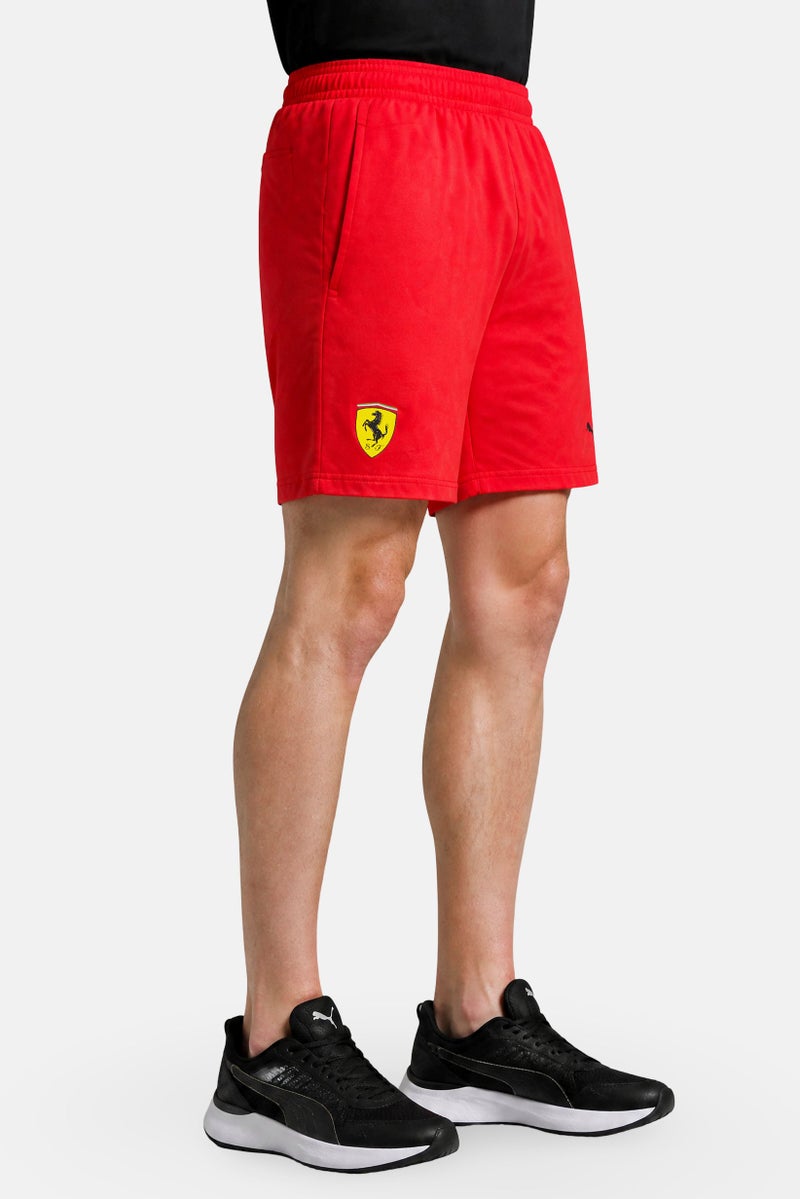 Puma x Scuderia Ferrari Men Sportswear Fit Brand Logo Outdoor Shorts, Red - Image 4