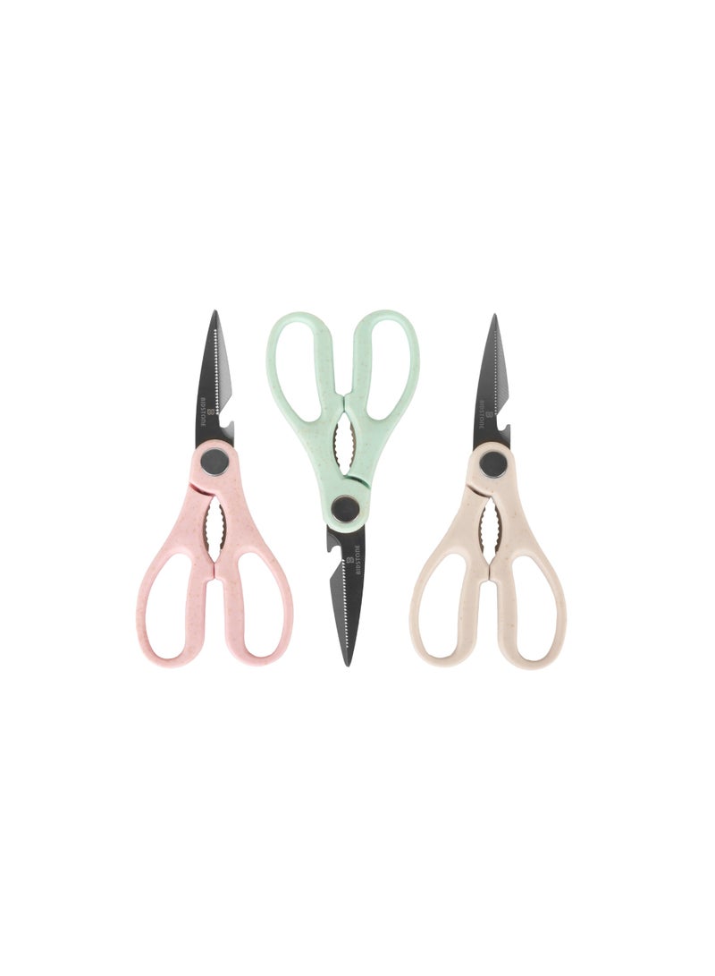 Bidstone 12pc Multipurpose Kitchen Scissors Set, 3 Colors 4 Pieces of Each - Image 4