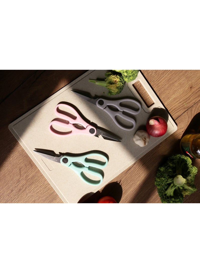 Bidstone 12pc Multipurpose Kitchen Scissors Set, 3 Colors 4 Pieces of Each - Image 5