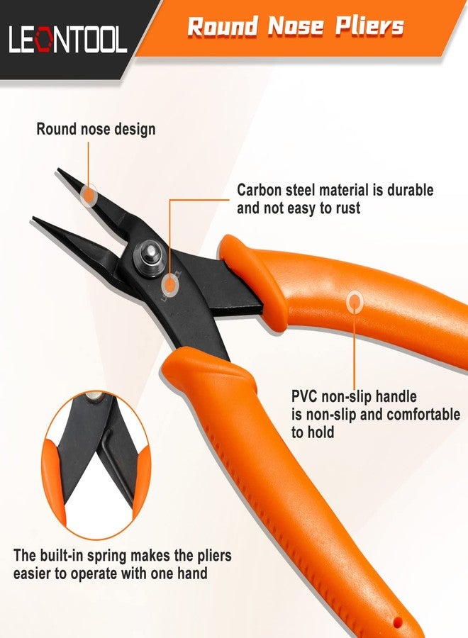 LEONTOOL Mini Round Nose Pliers with Smooth Jaws - 5-Inch Jewelry Making Precision Pliers - Image 2
