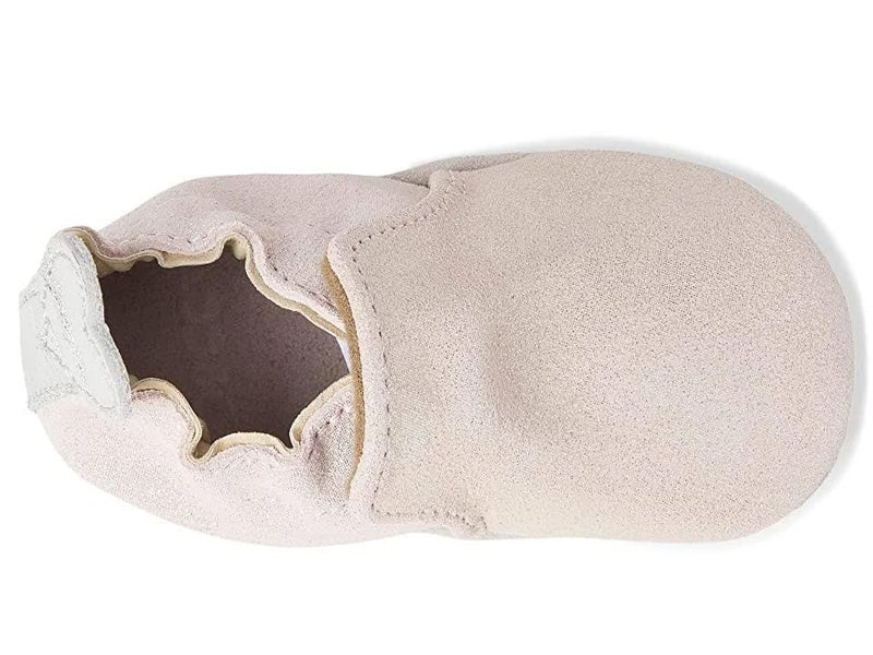 Robeez Baby Girls and Unisex Soft Soles Slip-Resistant Crib Shoes Slippers Moccasins for Infant and Toddler - Pink Light/Pastel Pretty Pearl - 6-12 Months - Image 5