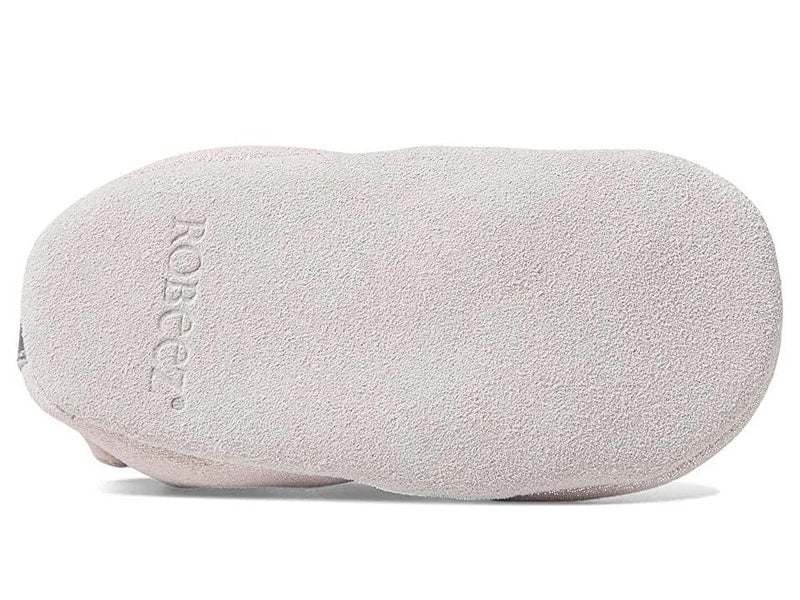 Robeez Baby Girls and Unisex Soft Soles Slip-Resistant Crib Shoes Slippers Moccasins for Infant and Toddler - Pink Light/Pastel Pretty Pearl - 6-12 Months - Image 2