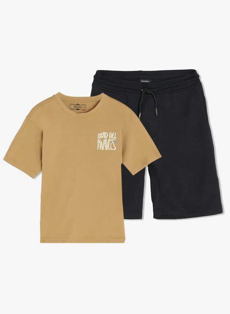 ريبلز مع نمشي Boys Drop Shoulder T-Shirts