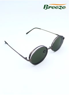 Breeze Womens' Fashion Leisure  Leisure Sunglasses Eye UV Protection Small round frame Green eyewear  - Image 2