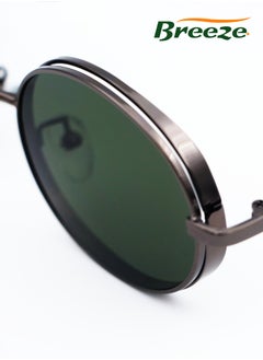 Breeze Womens' Fashion Leisure  Leisure Sunglasses Eye UV Protection Small round frame Green eyewear  - Image 5