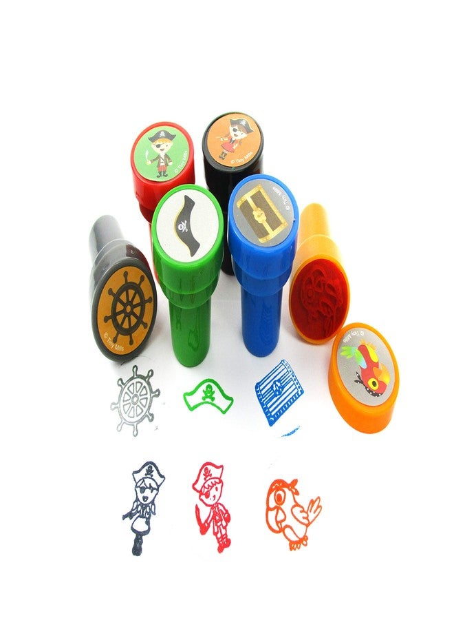 TINYMILLS 24 Pcs Pirate Stampers for Kids Birthday Party, Goody Bag Stuffers, Classroom Rewards - Image 2