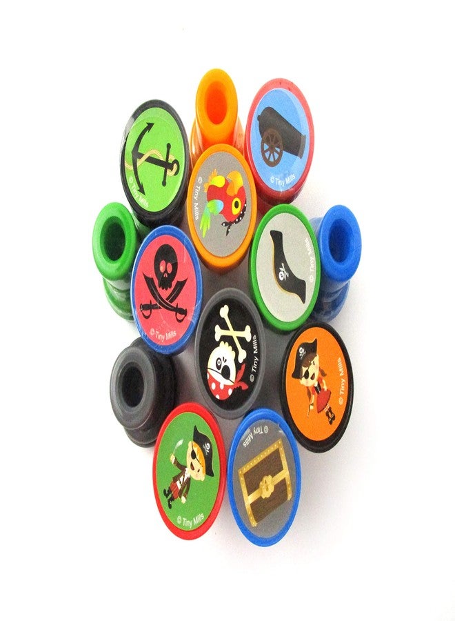 TINYMILLS 24 Pcs Pirate Stampers for Kids Birthday Party, Goody Bag Stuffers, Classroom Rewards - Image 3