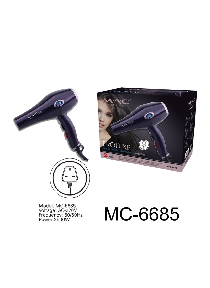 Mac Styler MAC Styler Proluse Digital Smart Technology Hair Dryer 2500W MC-6685 