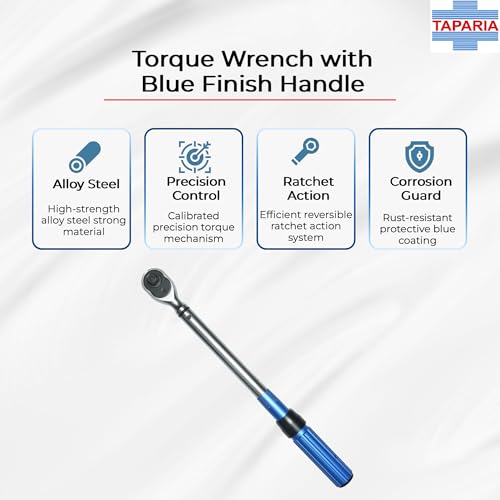 Taparia Torque Wrench Ratchet Type Professional Range - TPWR 100 - Precise Torque Control For Automotive, Industrial & DIY Applications.,Ratchet,Square Drive - Image 3