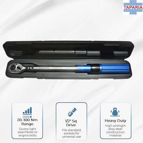 Taparia Torque Wrench Ratchet Type Professional Range - TPWR 100 - Precise Torque Control For Automotive, Industrial & DIY Applications.,Ratchet,Square Drive - Image 5