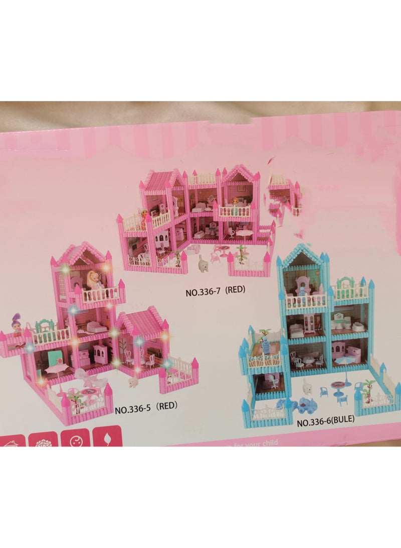 Beautiful Castle Toy Set, a Magical Dollhouse for Pretend Play 