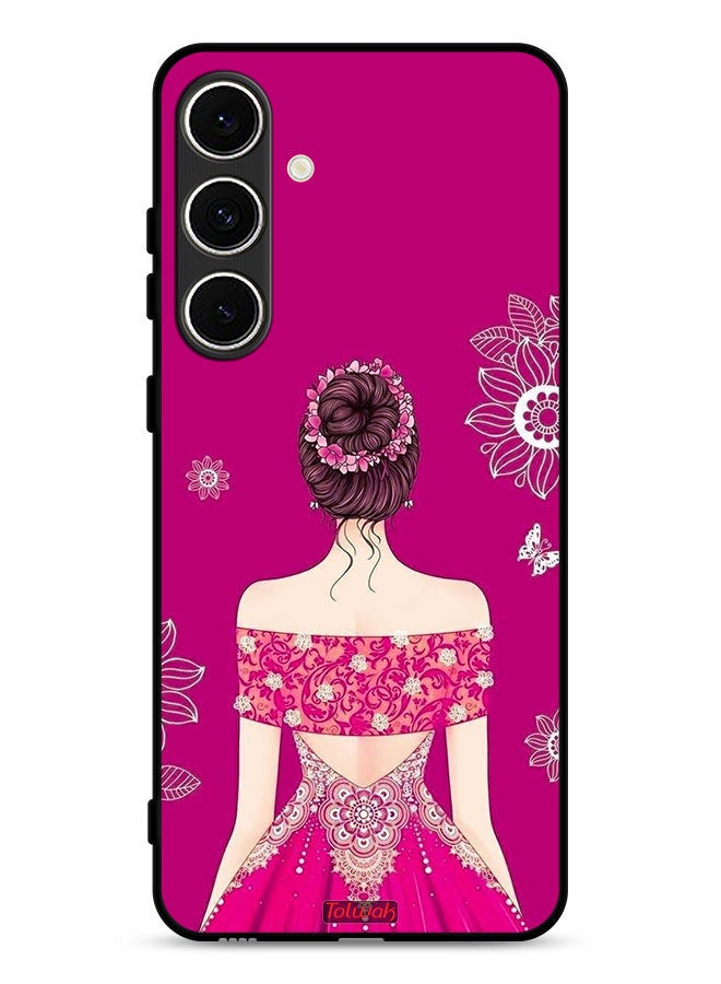 Tolwak Samsung Galaxy S24 FE 5G Protective Case Cover Girl And Flowers Art - Image 1
