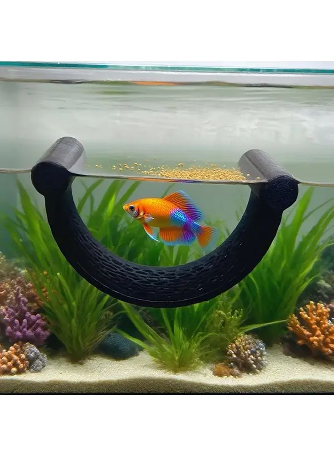 Black Fish Hammock Floating Aquarium Resting Rack for Fish and Shrimp Decoration Low Flow Tank Accessory - Image 5