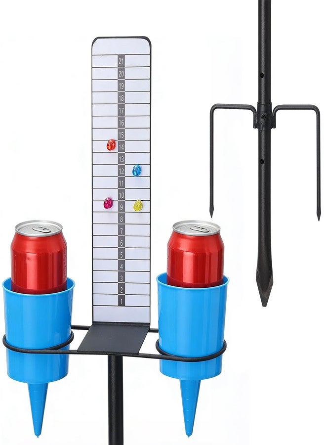 KWESOR Cornhole Scoreboard Keeper with Drink Holder, Heavy Duty Cornhole Score Keeper with Magnetic Score Markers & Built in Cup Holders, Versatile for Cornhole, Volleyball, Pickleball & More - Image 1