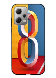 Protective Case Cover For Xiaomi Redmi Note 12 Number 8 Design Multicolour