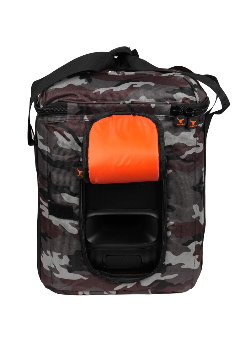 Angry Bull Speaker Bag Safety Carrying Storage Case with Shoulder and Handy Strap Travel Bag for JBL Encore Essential - ARMY G  - Image 3