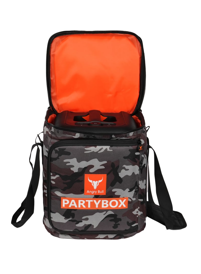 Angry Bull Speaker Bag Safety Carrying Storage Case with Shoulder and Handy Strap Travel Bag for JBL Encore Essential - ARMY G  - Image 4