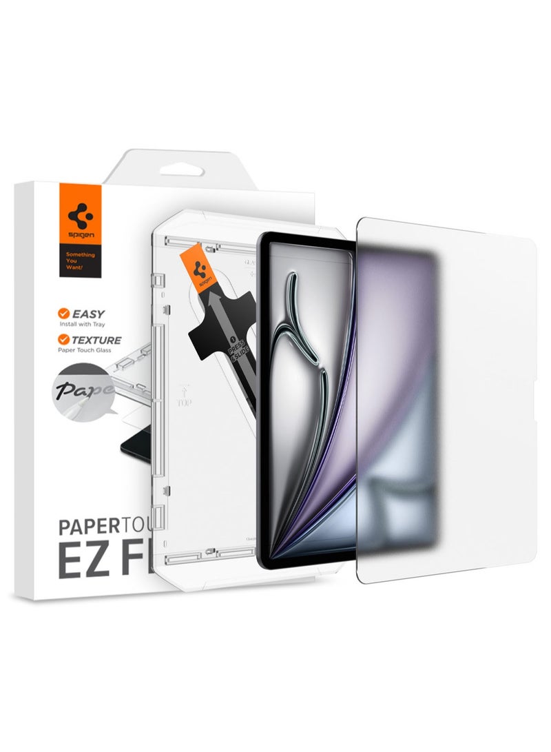 Spigen واقي شاشة GLASTR EZ Fit Paper Touch لجهاز iPad AIR مقاس 13 بوصة M2 (2024) مصنوع من زجاج PaperTouch المقوى الفاخر مع تقنية المحاذاة التلقائية - مناسب للجراب - Image 1