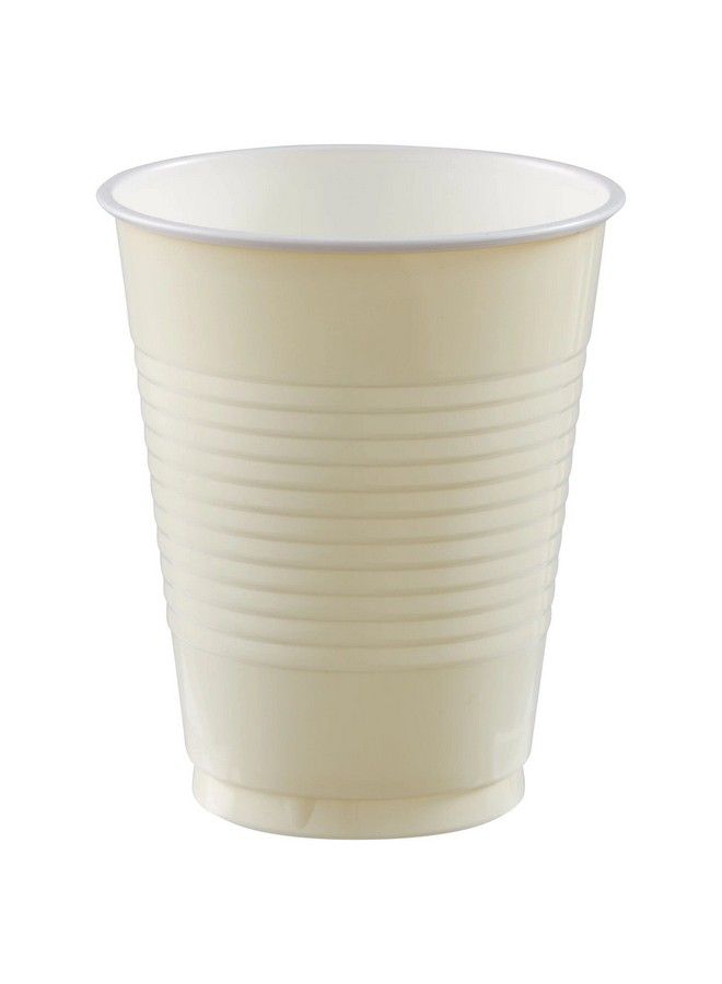 Amscan Vanilla Crème Plastic Cups 16 Oz. Pack Of 20 Party Supply - Image 2