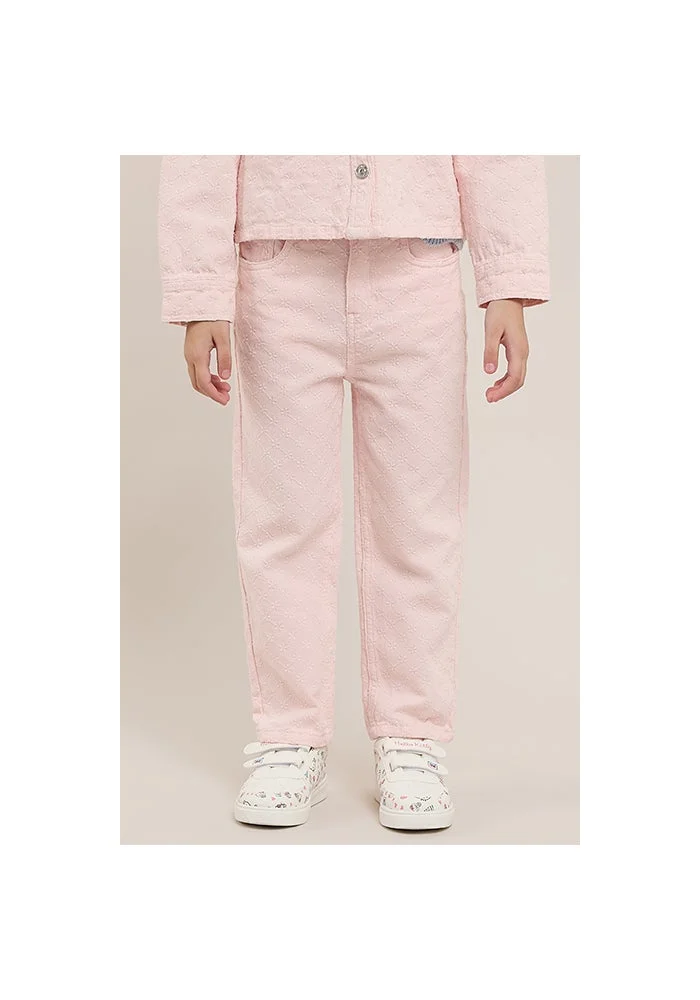 أر أند بي Solid Straight Fit Pants with Button Closure
