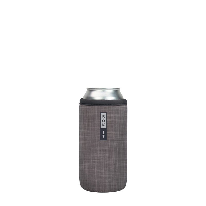 Sok It Can Sok Sleeve for Beer & Soda Insulated Neoprene Cover (Anthracite  16oz Can Sleeve) - Image 1