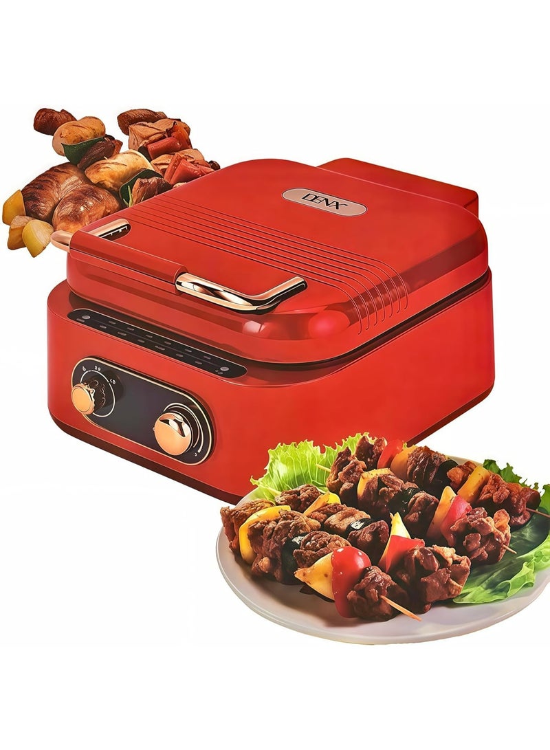 DENX DX3421 1800W Multi-Function Electric Hot Pot Grill 2.5L – Non-Stick Aluminum Tabletop BBQ Grill with Adjustable Thermostat, Sauce Tray & Cool-Touch Handles for Indoor Cooking - Image 1