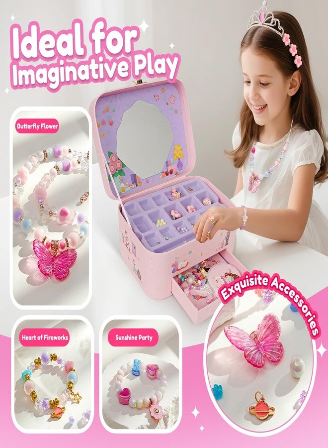 ROOCHKD Bracelet Making Kit, Charm and Breads DIY Necklace Bracelet Jewelry Making and Crafting with Jewelry Box, Girl Toys Party Favors Art Supplies Birthday Exchange Gift for Girls Age 5-12yr - Image 4