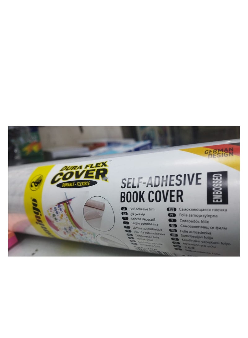 Flamingo 20 METER SELF ADHESIVE EMBOSSED BOOK COVERING ROLL 45CM x 20 METER BIG IN LENGTH - Image 1