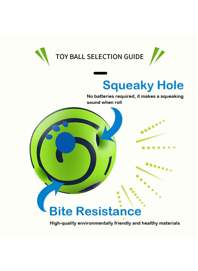 Generic Φ11cm Dog Squeaky Ball,Pet Rolling Ball Toy with Sound for Cat and Dog  - Image 2