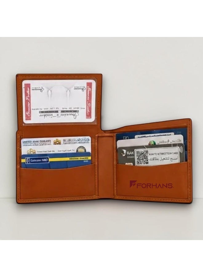 Forhans Brown Leather Master Card Wallet with Red Strape - Image 5