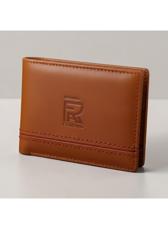 Forhans Brown Leather Master Card Wallet with Red Strape - Image 2