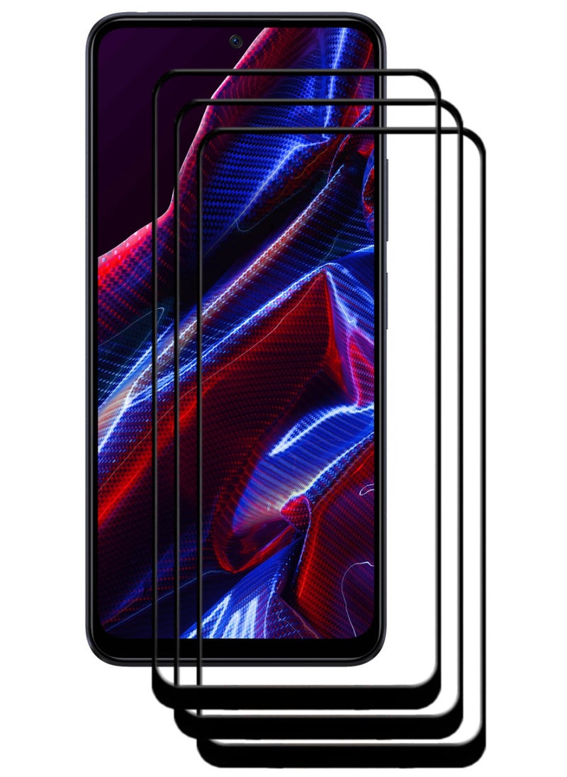 ACLIX 3 Pieces Antistatic ESD Dustproof Premium Quality High Definition Tempered Glass Screen Protector Designed For Xiaomi Poco X5 - Image 1