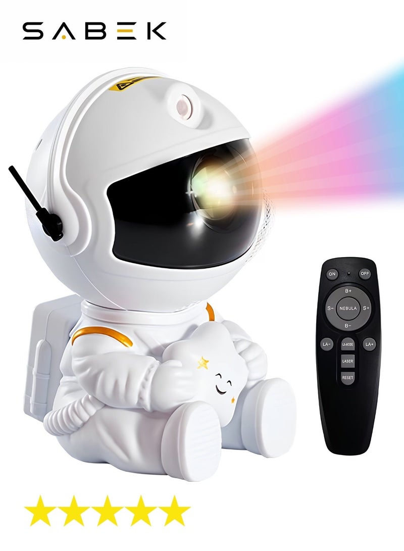 Sabek Astronaut Galaxy Star Projector Night Light – 360° Rotating Magnetic Nebula Projector with Remote Control, LED Star Ceiling Light for Bedroom, Kids Room, Gaming Room & Home Décor - Image 1