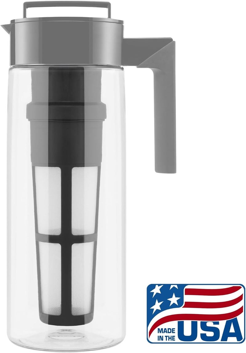 Takeya Patented Deluxe Cold Brew Coffee Maker, Two Quart, Stone - Image 2