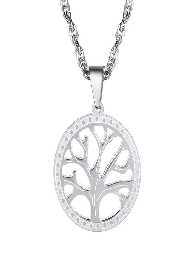 PROSTEEL Stainless Steel Tree of Life Necklace Family Tree Necklace Tree of Life Pendant Family Tree Pendant Tree of Life Charms - Image 1