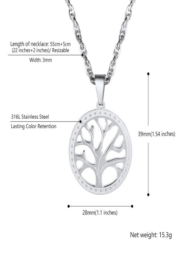 PROSTEEL Stainless Steel Tree of Life Necklace Family Tree Necklace Tree of Life Pendant Family Tree Pendant Tree of Life Charms - Image 5
